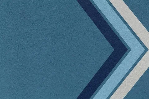 Blue paper texture background with navy gray chevron corner stripes and cop.. Stock Illustration