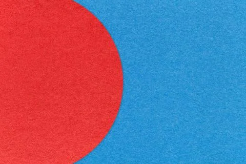 Blue paper texture background with red semicircle and copy space for banner.. Stock Photos