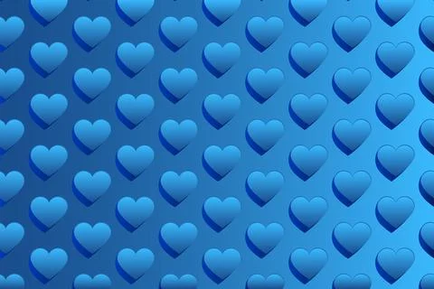 Blue papercut hearts backdrop pattern vector illustration 스톡 일러스트