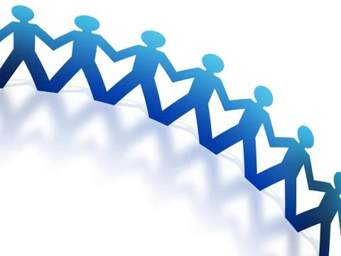 Blue paperman Stock Illustration
