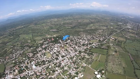 Blue parachute 스톡 동영상 250908779