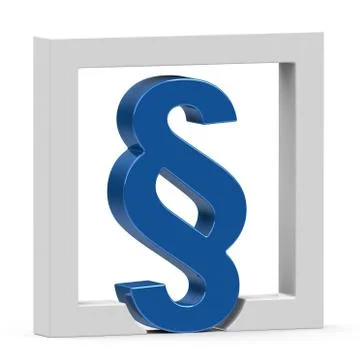 The blue paragraph sign Stock Illustration