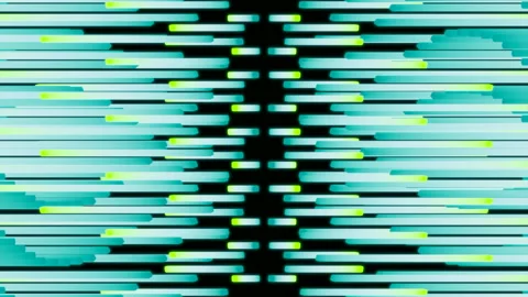 Blue parallel lines . Design. Bright turquoise rays in animation that twitch in Stock Footage 198721502