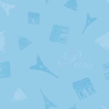 Blue Paris Background Stock Illustration