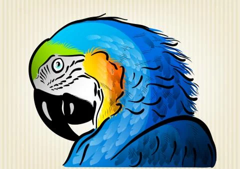 Blue parrot Illustrazione stock