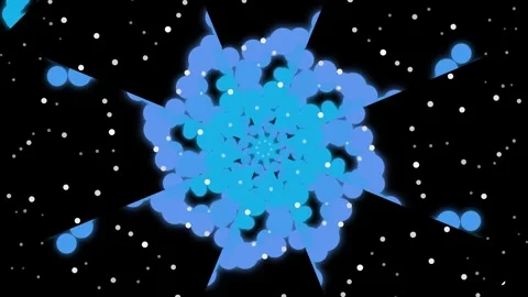 Blue Particle Animation on Black Background. 스톡 동영상 330281582