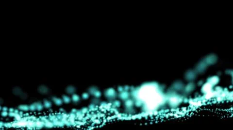 Blue Particle on black  Background. Stock Illustration