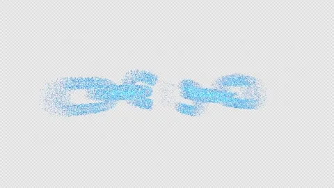 Blue Particle Broken Chain Loop Animation 库存影片 337490555