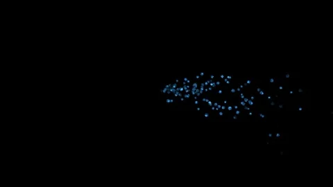 Blue Particle Cluster on Dark Background Stock Footage 321610316