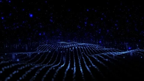 Blue Particle Field Background Stock Footage 279147011