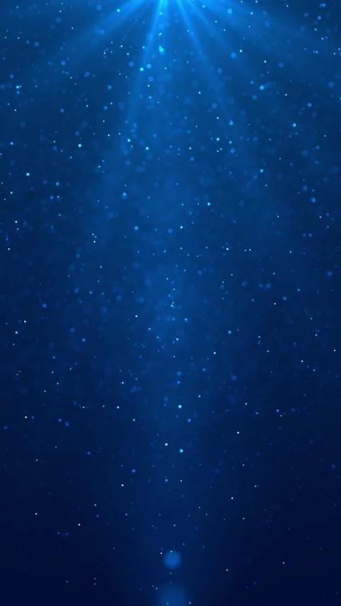 Blue particle light background soft bokeh dots, falling sparkle texture, dark st Stock Footage 340568648
