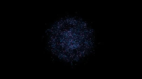 Blue particle light rising, Explosion shockwave effect and diverging waves blue Stockbeeldmateriaal 341916607