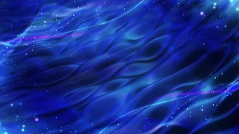 Blue Particle Lines Ocean Waves 4K Loop Stock Footage 304558135