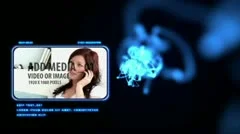 Blue Particle Media Sequence Stock After Effects