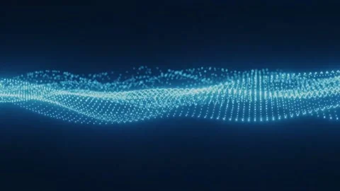 Blue Particle Motion Background Wave Background Stock Footage 165933158