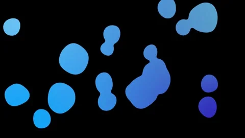 Blue Particle Motion on Black Background with Floating Abstract Animation Stock Footage 322194995