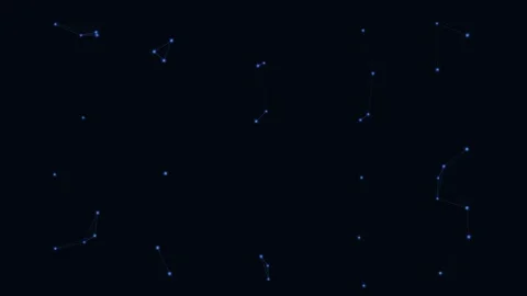 Blue Particle Network Orbital Node Network Loop Stock-Footage 342611908