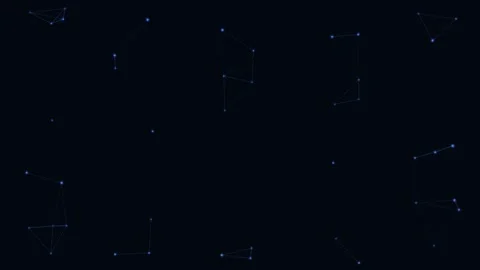 Blue Particle Network Pulse Node Network Loop Stock-Footage 342611947