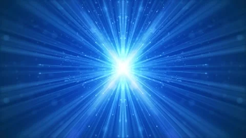 Blue Particle Rays Radial Background 動画素材 337713083