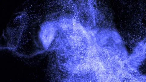 Blue particle smoke loop animation Vídeos de archivo 145896162