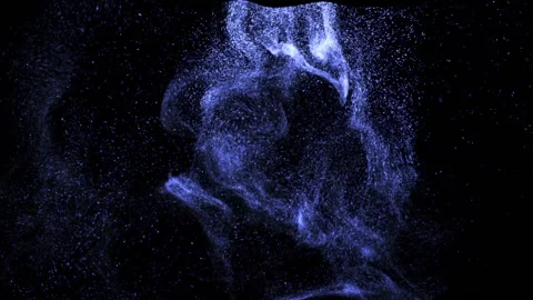 Blue particle smoke loop animation Vídeos de archivo 145897226