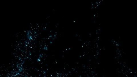 Blue Particle Spark Gittlering Loop Seamless overlay Stock Footage 128699144