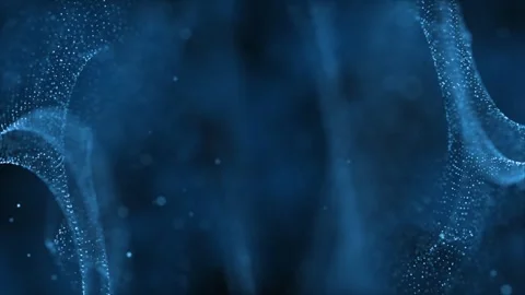 Blue Particle Sphere Motion - Abstract Rotating Mesh Globe Futuristic 4K Video stock 323119848