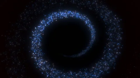 Blue Particle Spiral Stock Footage 245573408