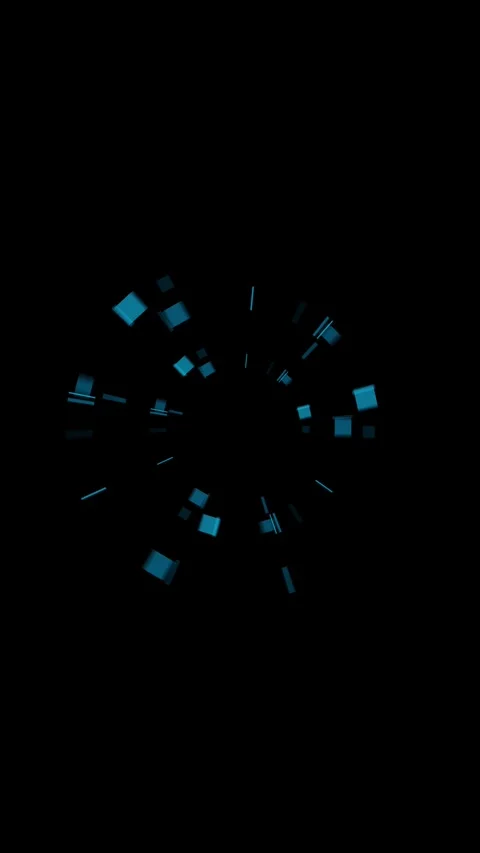 Blue particle streaks forming abstract vortex, vertical format Stock Footage 340130879
