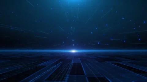 Blue particle technology lines digital background(After Effects production) Vidéo 311060204