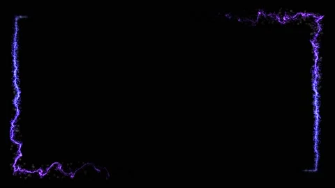 Blue particle trail frame light Stock Footage 145437945