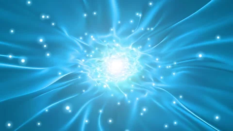 Blue particle tunnel warp loop animation Stock Footage 146112010