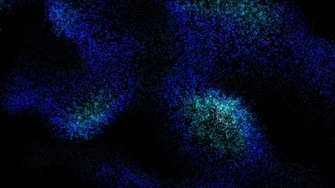 Blue Particle Undulate Abstract 4K Loop Stock Footage 281443275