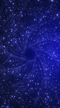 Blue particle vortex cosmic tunnel abstract luxury background Stock Illustration