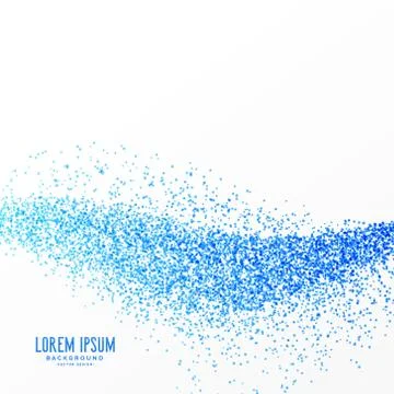 Blue particle wave effect background design Stock Illustration