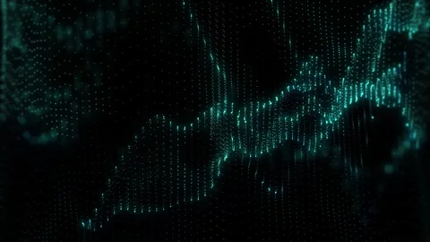 Blue Particle Wave Seamless Loop 2 Stock Footage 343660361