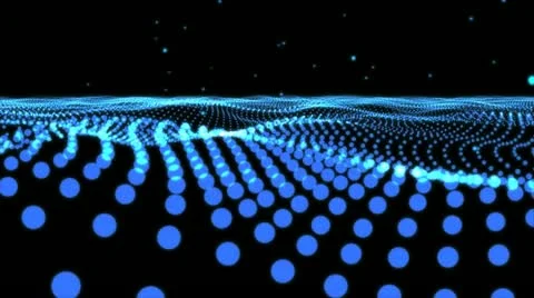 Blue particle waves 動画素材 11516201