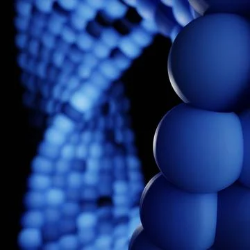 Blue particles abstract background, 3d rendering illustration Illustrazione stock