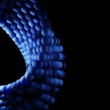 Blue particles abstract background, 3d rendering illustration Stock Illustration