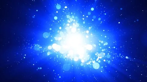 Blue Particles Abstract Background Stock Illustration