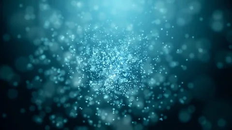 Blue Particles and Bokehs Background Loop Stock Footage 75630817