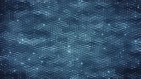 Blue Particles and Horizontal Lines Stock Footage 152944388