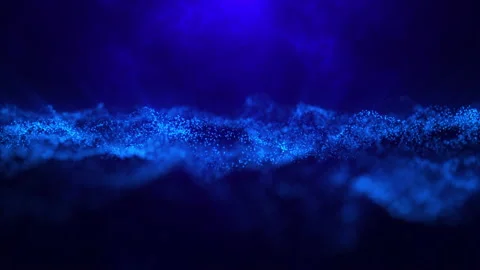 Blue Particles And Light Rays Loop Video stock 168694176