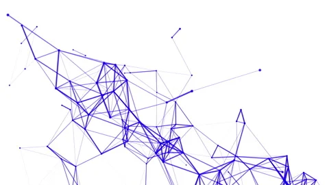 Blue particles are moving slowly against a white background. abstract animation. Stock Footage 97209747
