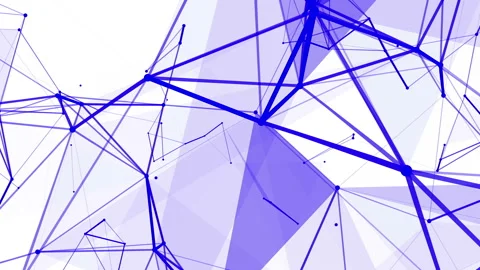 Blue particles are moving slowly against a white background. abstract animation. Stock Footage 97212178