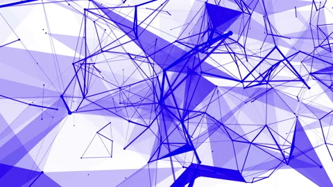 Blue particles are moving slowly against a white background. abstract animation. Stock Footage 97212737