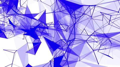 Blue particles are moving slowly against a white background. abstract animation. Stock Footage 97213477
