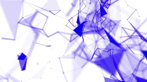 Blue particles are moving slowly against a white background. abstract animation. Stock Footage 97214093