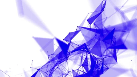 Blue particles are moving slowly against a white background. abstract animation. Stock Footage 97214175