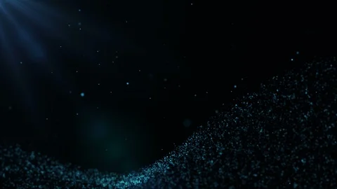 Blue Particles Background. Blue Bokeh. Loop Video stock 91978784